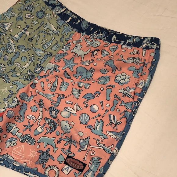 Multicolor Preppy Vineyard Vines Chappy Swim Trunk - Picture 8 of 8